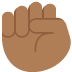 ✊🏾 raised fist: medium-dark skin tone display on Twitter